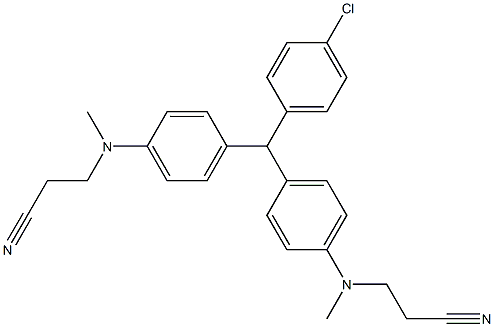 4,4'-(4-Chlorophenylmethylene)bis[N-methyl-N-(2-cyanoethyl)benzenamine] 结构式