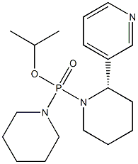 3-[(2S)-1-[Isopropoxy(piperidino)phosphinyl]piperidin-2-yl]pyridine 结构式