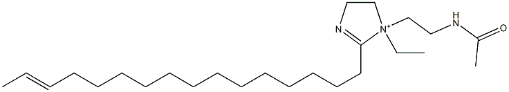 1-[2-(Acetylamino)ethyl]-1-ethyl-2-(14-hexadecenyl)-2-imidazoline-1-ium 结构式