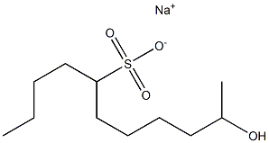 10-Hydroxyundecane-5-sulfonic acid sodium salt 结构式