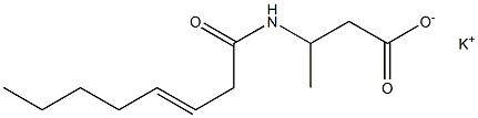 3-(3-Octenoylamino)butyric acid potassium salt 结构式