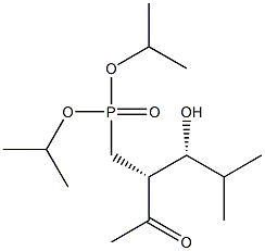 [(2R,3R)-2-Acetyl-3-hydroxy-4-methylpentyl]phosphonic acid diisopropyl ester 结构式