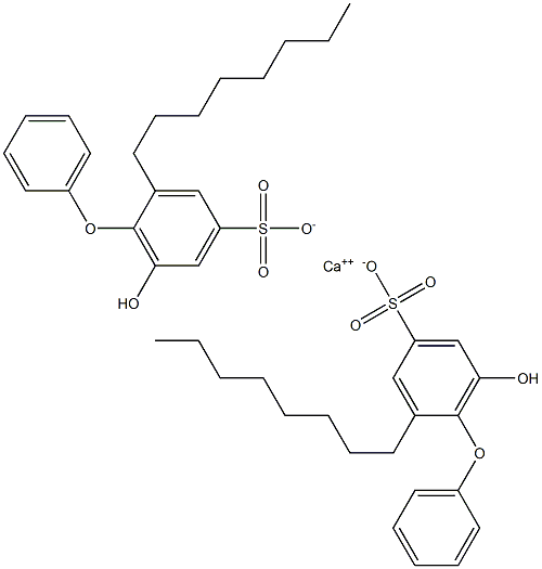 Bis(6-hydroxy-2-octyl[oxybisbenzene]-4-sulfonic acid)calcium salt 结构式