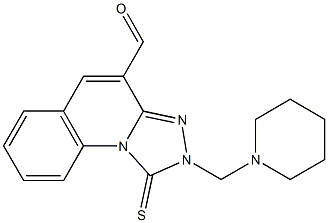 1,2-Dihydro-1-thioxo-2-(piperidinomethyl)[1,2,4]triazolo[4,3-a]quinoline-4-carbaldehyde 结构式