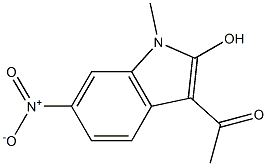 3-Acetyl-6-nitro-1-methyl-1H-indol-2-ol 结构式