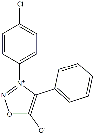 3-(p-Chlorophenyl)-4-phenylsydnone 结构式