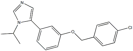 1-Isopropyl-5-[3-(4-chlorobenzyloxy)phenyl]-1H-imidazole 结构式