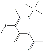 Acetic acid 3-methylthio-4-[(trimethylsilyl)oxy]-1,3-pentadien-2-yl ester 结构式