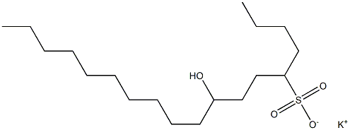 8-Hydroxyoctadecane-5-sulfonic acid potassium salt 结构式