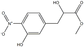 2-Hydroxy-3-(3-hydroxy-4-nitrophenyl)propionic acid methyl ester 结构式