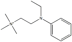 2-[Ethyl(phenyl)amino]-N,N,N-trimethylethanaminium 结构式