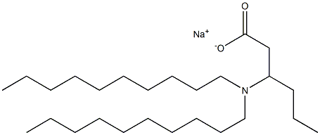 3-(Didecylamino)hexanoic acid sodium salt 结构式