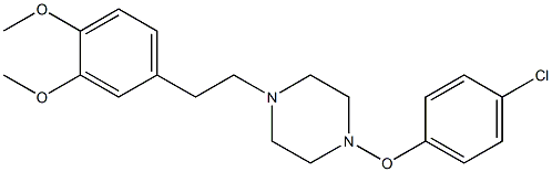 1-(4-Chlorophenoxy)-4-(3,4-dimethoxyphenethyl)piperazine 结构式