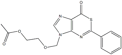 5-Phenyl-3-[(2-acetoxyethoxy)methyl]imidazo[4,5-d][1,3]thiazin-7(3H)-one 结构式