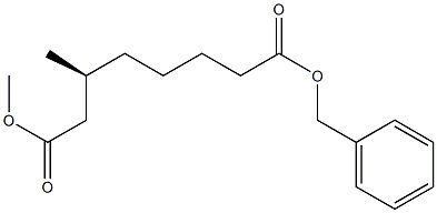 [S,(-)]-3-Methyloctanedioic acid 1-methyl 8-benzyl ester 结构式