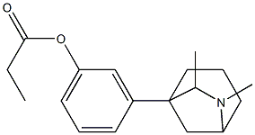 3-(6,7-Dimethyl-6-azabicyclo[3.2.1]octan-1-yl)phenol propionate 结构式