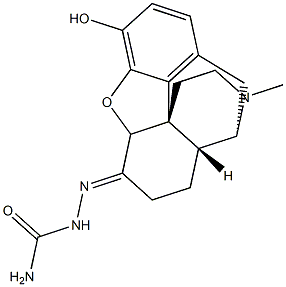 17-Methyl-6-(2-carbamoylhydrazono)-4,5-epoxymorphinan-3-ol 结构式