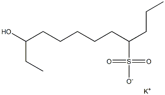 10-Hydroxydodecane-4-sulfonic acid potassium salt 结构式