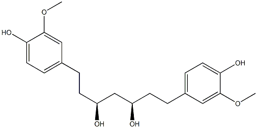 4,4'-[(3S,5R)-3,5-Dihydroxyheptane-1,7-diyl]bis(2-methoxyphenol) 结构式