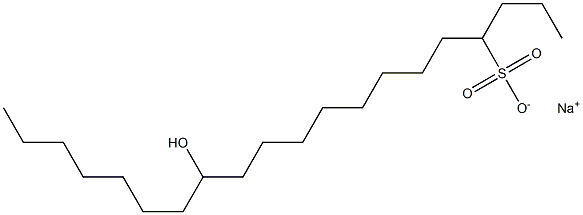 13-Hydroxyicosane-4-sulfonic acid sodium salt 结构式