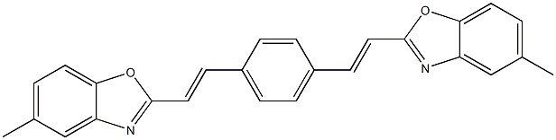 2,2'-[1,4-Phenylenebis[(E)-1,2-ethenediyl]]bis[5-methylbenzoxazole] 结构式