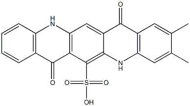 5,7,12,14-Tetrahydro-2,3-dimethyl-7,14-dioxoquino[2,3-b]acridine-6-sulfonic acid 结构式