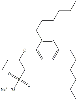 2-(2,4-Dihexylphenoxy)butane-1-sulfonic acid sodium salt 结构式