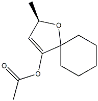 Acetic acid (R)-5-methylspiro[furan-2(5H),1'-cyclohexan]-3-yl ester 结构式