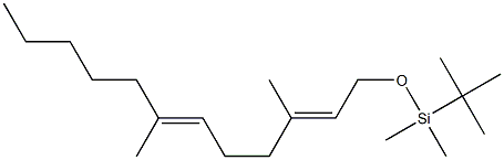 1-(tert-Butyldimethylsiloxy)-3,7-dimethyl-2,6-dodecadiene 结构式