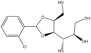 4-O,5-O-(2-Chlorobenzylidene)-L-glucitol 结构式