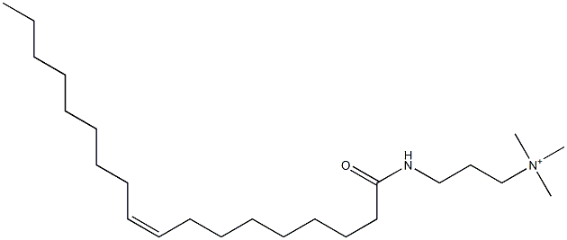 N,N,N-Trimethyl-3-[[(9Z)-1-oxo-9-octadecenyl]amino]-1-propaneaminium 结构式