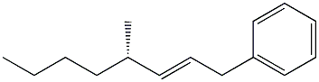 (2E,4S)-1-Phenyl-4-methyl-2-octene 结构式