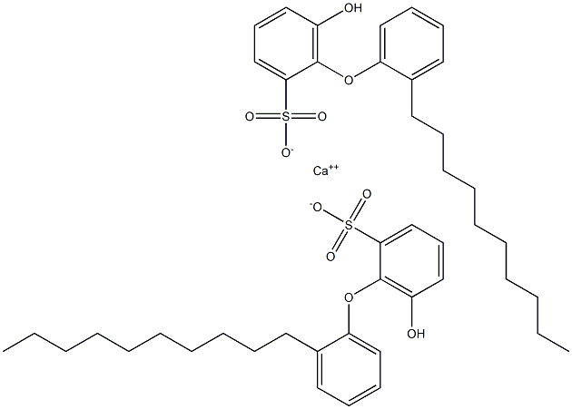 Bis(6-hydroxy-2'-decyl[oxybisbenzene]-2-sulfonic acid)calcium salt 结构式