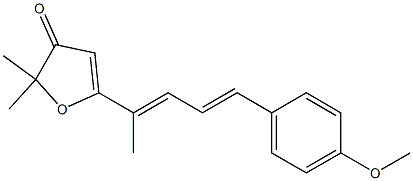 2,2-Dimethyl-5-[(1E,3E)-1-methyl-4-(4-methoxyphenyl)-1,3-butadienyl]furan-3(2H)-one 结构式