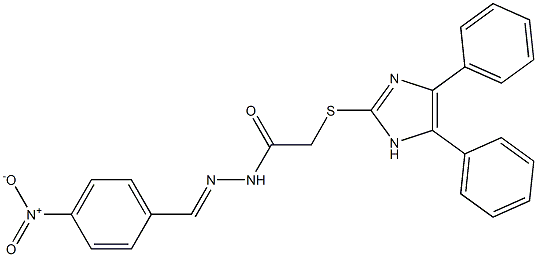 N'-[4-Nitrobenzylidene]-2-[(4,5-diphenyl-1H-imidazol-2-yl)thio]acetohydrazide 结构式