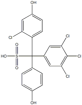 (2-Chloro-4-hydroxyphenyl)(3,4,5-trichlorophenyl)(4-hydroxyphenyl)methanesulfonic acid 结构式