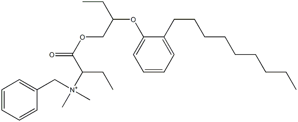 N,N-Dimethyl-N-benzyl-N-[1-[[2-(2-nonylphenyloxy)butyl]oxycarbonyl]propyl]aminium 结构式