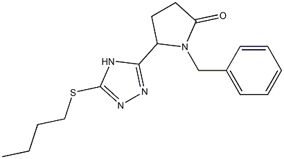 5-(5-Oxo-1-benzylpyrrolidin-2-yl)-3-butylthio-4H-1,2,4-triazole 结构式