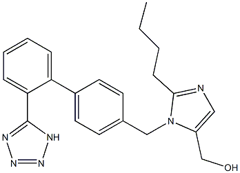 2-Butyl-1-[[2'-(1H-tetrazol-5-yl)-1,1'-biphenyl-4-yl]methyl]-1H-imidazole-5-methanol 结构式
