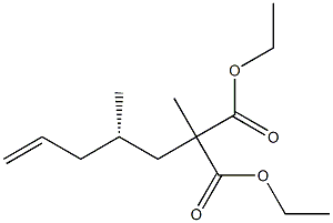 (+)-2-Methyl-2-[(S)-2-methyl-4-pentenyl]malonic acid diethyl ester 结构式