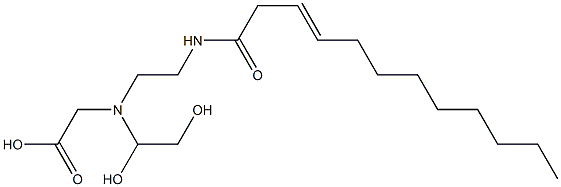 N-(1,2-Dihydroxyethyl)-N-[2-(3-dodecenoylamino)ethyl]aminoacetic acid 结构式