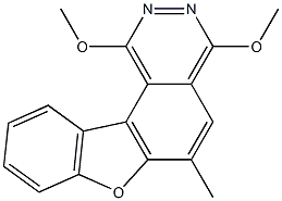 1,4-Dimethoxy-6-methyl-2,3-diaza-7-oxa-7H-benzo[c]fluorene 结构式