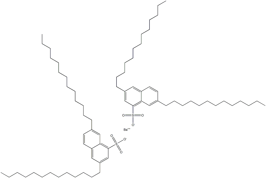 Bis(3,7-ditridecyl-1-naphthalenesulfonic acid)barium salt 结构式
