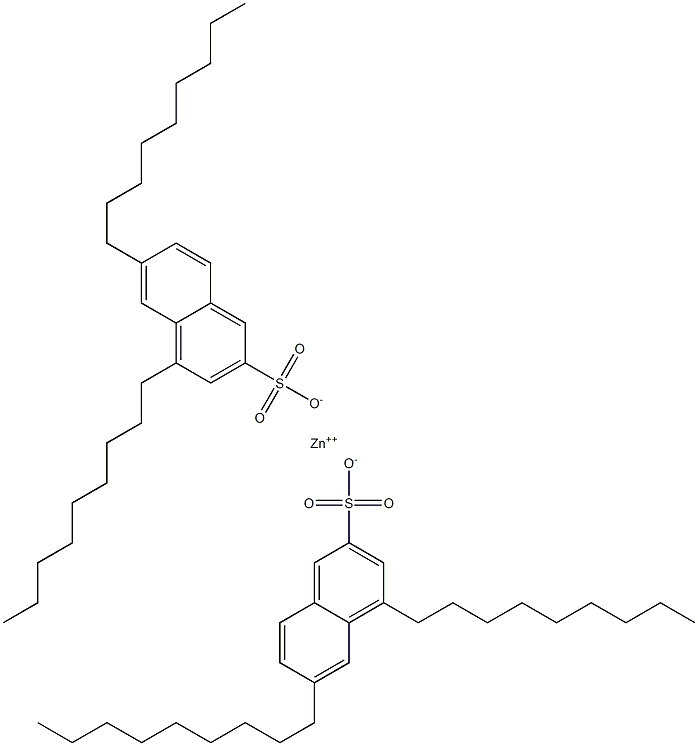 Bis(4,6-dinonyl-2-naphthalenesulfonic acid)zinc salt 结构式