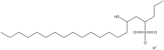 6-Hydroxyhenicosane-4-sulfonic acid potassium salt 结构式