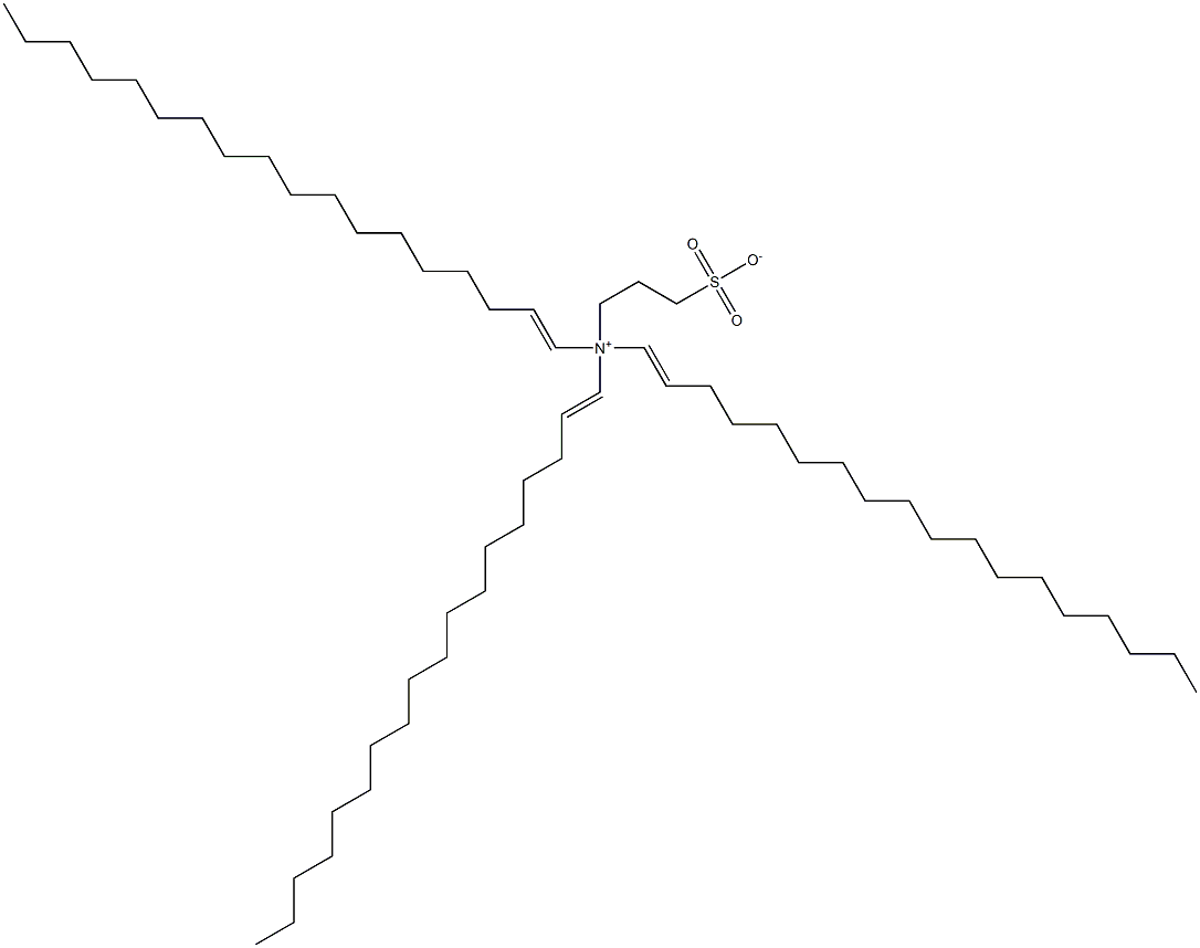 N,N-Di(1-octadecenyl)-N-(3-sulfonatopropyl)-1-octadecen-1-aminium 结构式