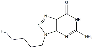 5-Amino-3-(4-hydroxybutyl)-3H-1,2,3-triazolo[4,5-d]pyrimidin-7(6H)-one 结构式