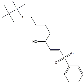 (E)-7-(tert-Butyldimethylsiloxy)-1-(phenylsulfonyl)-1-hepten-3-ol 结构式