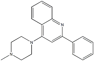 4-(4-Methyl-1-piperazinyl)-2-phenylquinoline 结构式