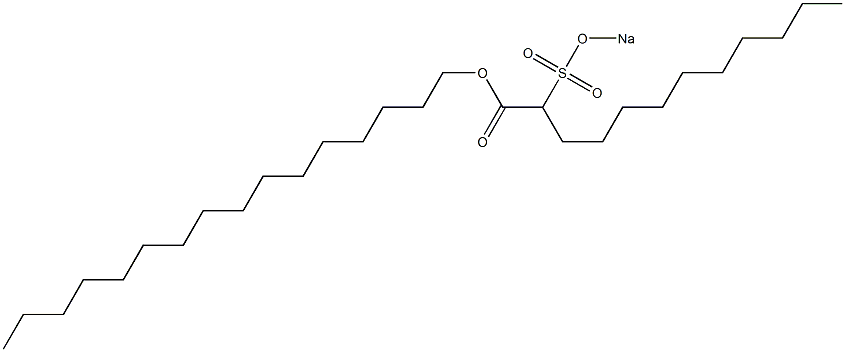2-(Sodiosulfo)dodecanoic acid hexadecyl ester 结构式